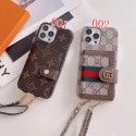 Lv Louis Vuitton iphone 18 pro max wallet case glossy print card slot with crossbody strap lv iphone 18 pro 17 16 15 for women designer phone cover