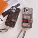 Lv Louis Vuitton iphone 18 pro max wallet case glossy print card slot with crossbody strap lv iphone 18 pro 17 16 15 for women designer phone cover