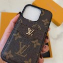 Lv Louis Vuitton iphone 18 pro max wallet case embossed card slot lv iphone 18 pro 17 16 15 for women designer phone cover