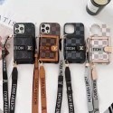 Lv Louis Vuitton iphone 18 pro max wallet case monogram card slot with wrist strap lv iphone 18 pro 17 16 15 for women designer phone cover