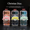 Christian Dior iphone 18 pro max clear case plaid frame bowknot stand dior iphone 18 pro 17 16 15 kickstand cover transparent designer case for iphone 18 pro max