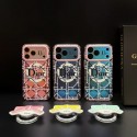 Christian Dior iphone 18 pro max clear case plaid frame bowknot stand dior iphone 18 pro 17 16 15 kickstand cover transparent designer case for iphone 18 pro max