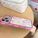 Christian Dior iphone 18 pro max glitter clear case pink beauty print dior iphone 18 pro 17 16 15 illustration transparent cover sparkling case for iphone 18 pro max