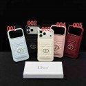 Christian Dior iphone 18 pro max card holder case leather CD logo pocket dior iphone 18 pro 17 pro max 16 15 wallet cover card slot case for iphone 18 pro max women