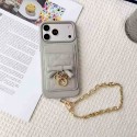 Christian Dior iphone 18 pro max chain strap case bowknot charm card pocket dior iphone 18 pro 17 16 15 crossbody lanyard wallet cover for iphone 18 pro max women