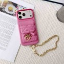 Christian Dior iphone 18 pro max chain strap case bowknot charm card pocket dior iphone 18 pro 17 16 15 crossbody lanyard wallet cover for iphone 18 pro max women