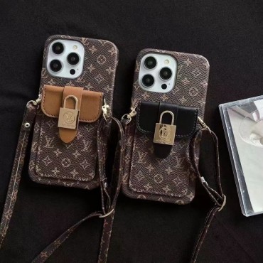 Lv Louis Vuitton iphone 18 pro max card holder case embossed card slot with wrist strap lv iphone 18 pro 17 16 15 for women men designer phone cover