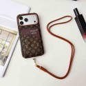 Lv Louis Vuitton iPhone 16 17 18 pro max iPhone 18 cases luxury designer  leather shoulder card women cheap iphone 18 pro max 18 17 16 15 14 case men business style for men cute girl boy cases 