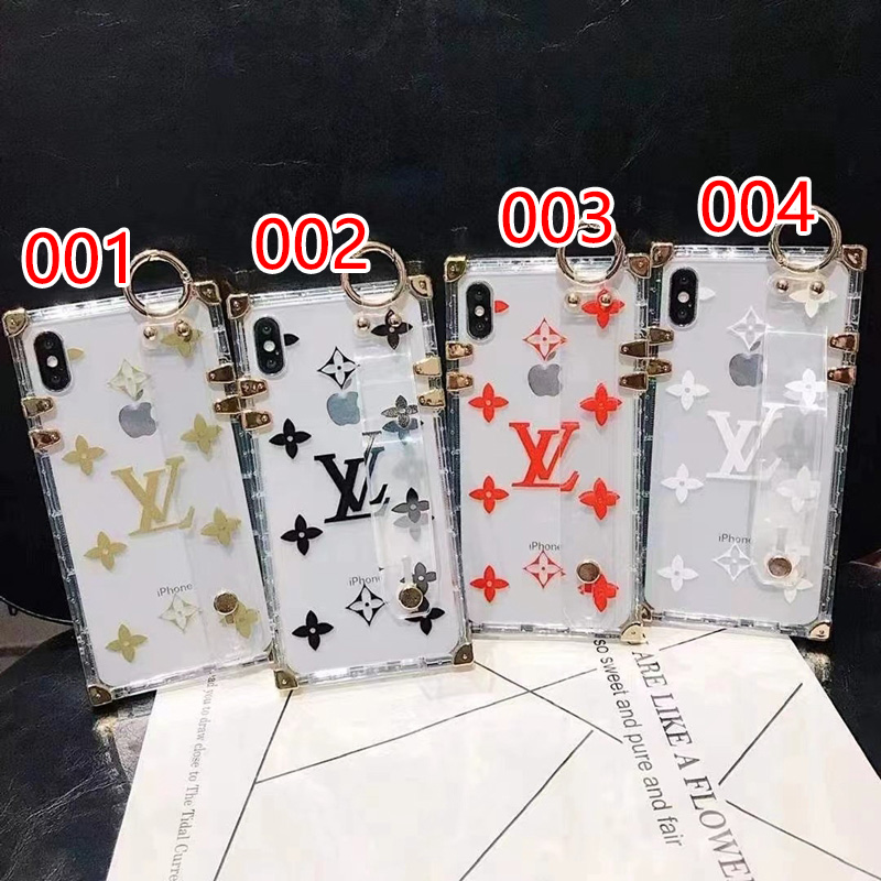 Lv Louis Vuitton iphone 18 pro max clear case leather-touch case - full print back view 2