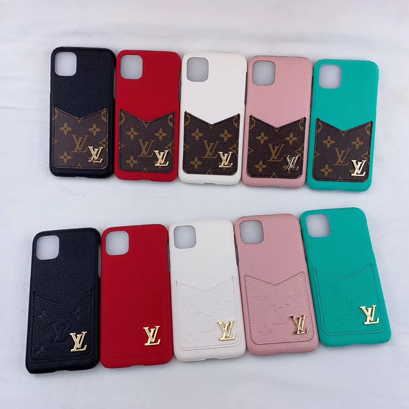 Lv Louis Vuitton iphone 18 pro max card holder case quilted leather case - card slot view 4