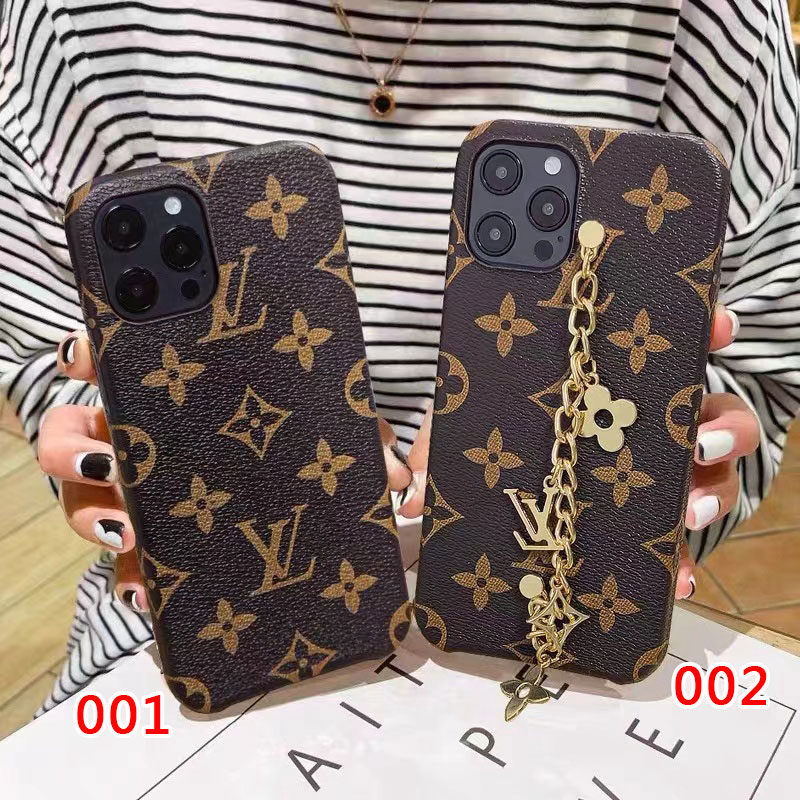 Lv Louis Vuitton iphone 18 pro max strap case leather-touch case - wrist strap view 2