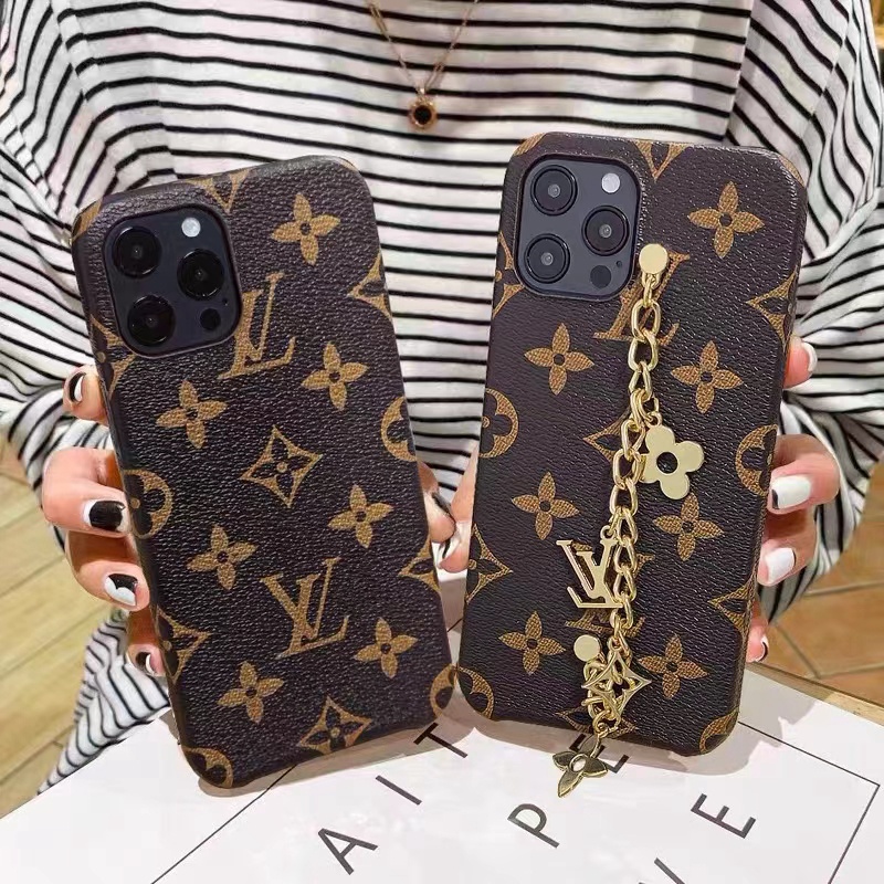 Lv Louis Vuitton iphone 18 pro max strap case leather-touch case - wrist strap view 3