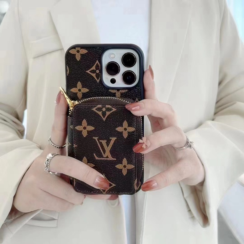Lv Louis Vuitton iphone 18 pro max card holder case minimalist case - card slot view 5