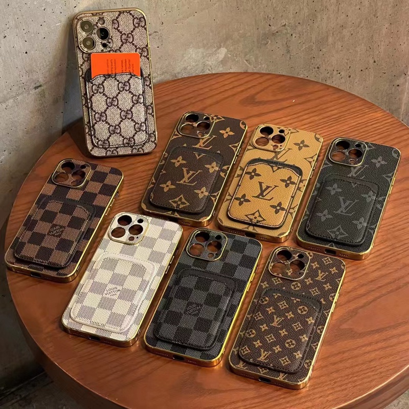 Lv Louis Vuitton iphone 18 pro max card holder case monogram case - card slot view 3