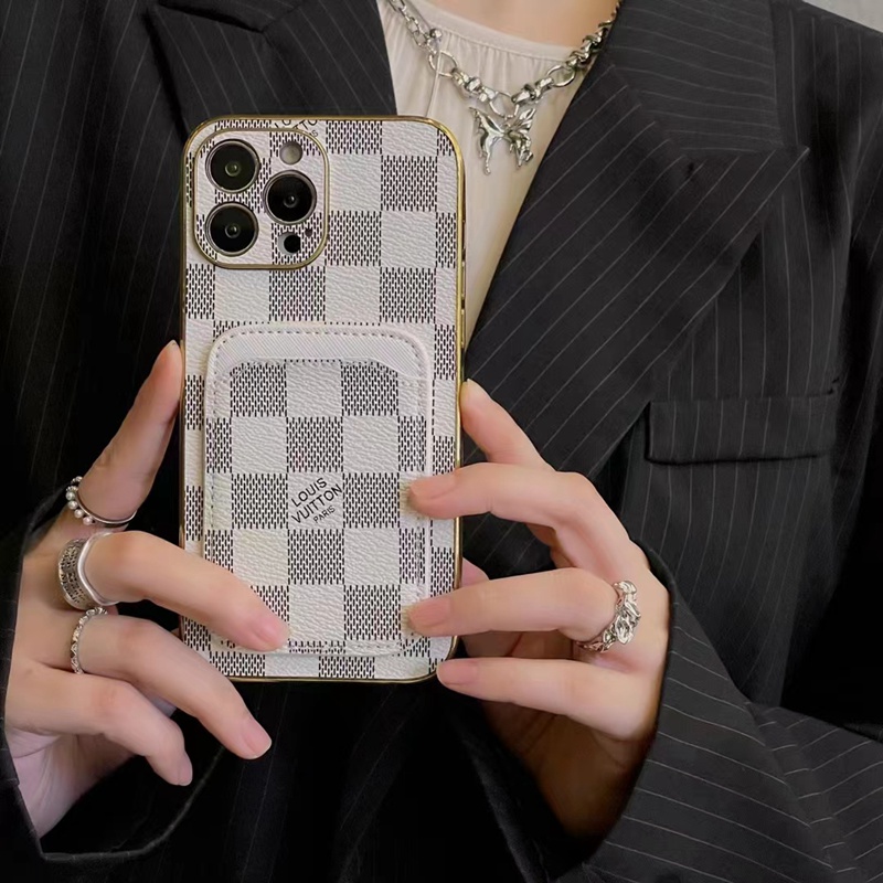 Lv Louis Vuitton iphone 18 pro max card holder case monogram case - card slot view 4