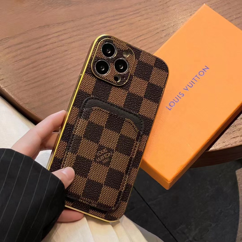Lv Louis Vuitton iphone 18 pro max card holder case monogram case - card slot view 5