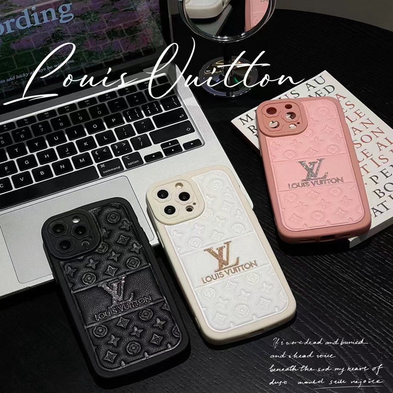 Lv Louis Vuitton iphone 18 pro max leather case monogram case - full print back view 3