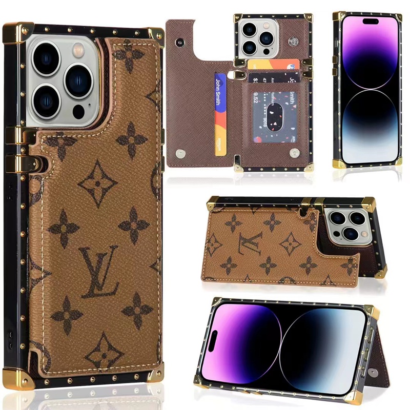 Lv Louis Vuitton iphone 18 pro max folio case embossed case - card slot with kickstand view 3
