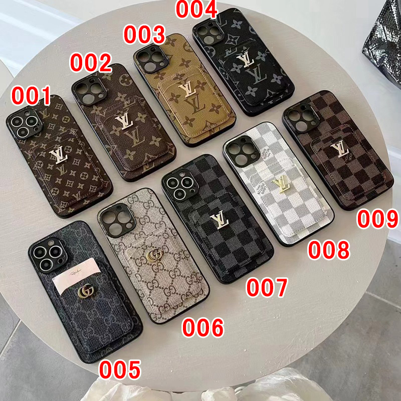 Lv Louis Vuitton iphone 18 pro max jacket case embossed case - card slot view 2