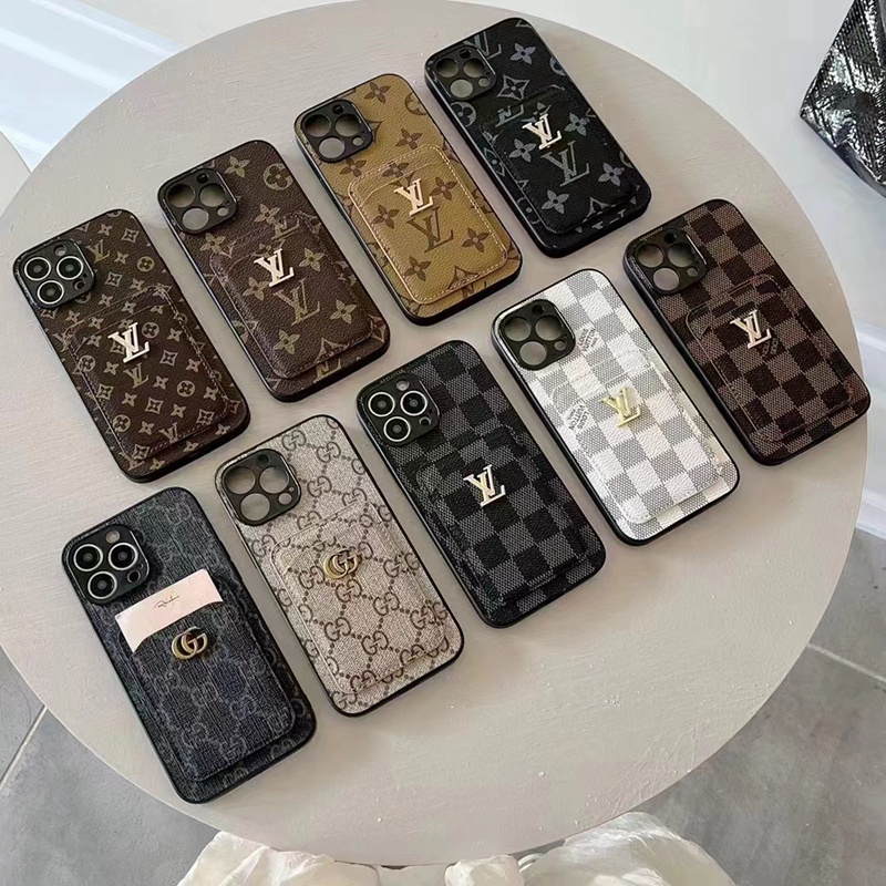 Lv Louis Vuitton iphone 18 pro max jacket case embossed case - card slot view 3