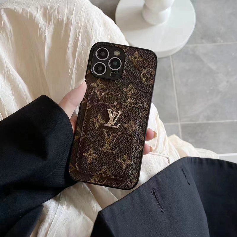 Lv Louis Vuitton iphone 18 pro max jacket case embossed case - card slot view 5