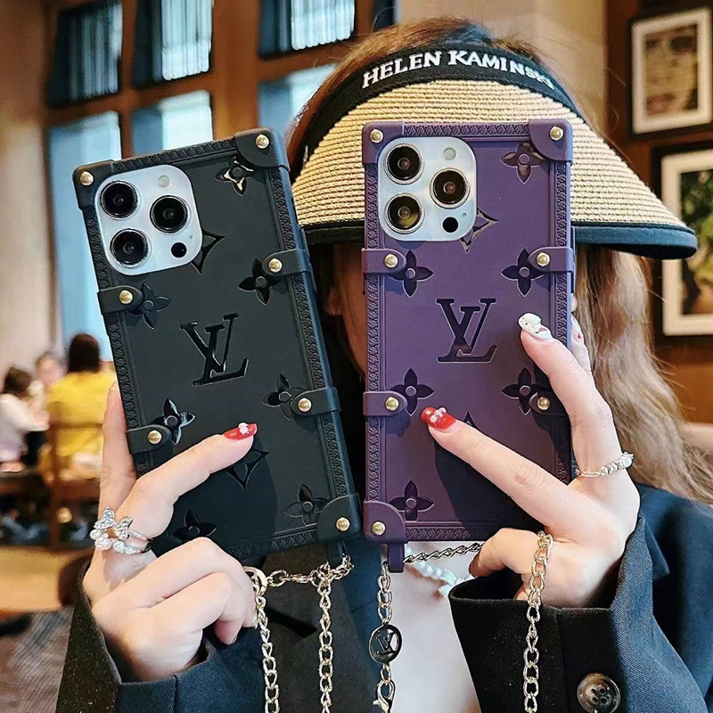 Lv Louis Vuitton iphone 18 pro max strap case soft-touch case - wrist strap view 4