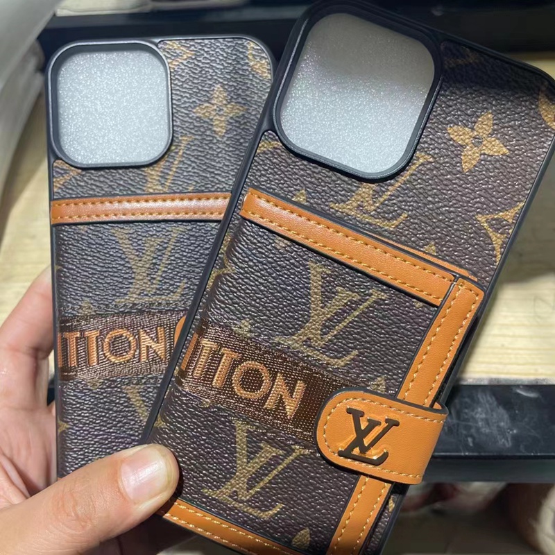 Lv Louis Vuitton iphone 18 pro max wallet case quilted leather case - card slot view 5