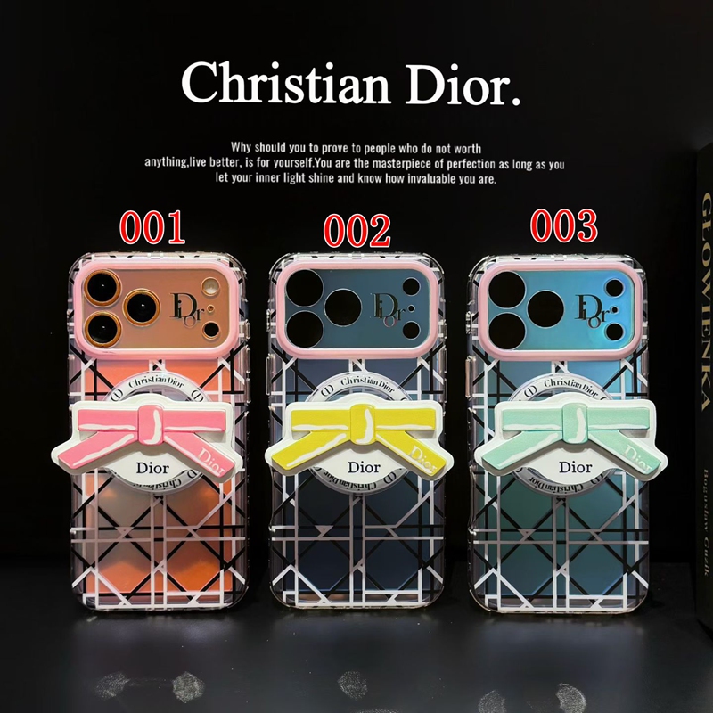 Dior iphone 18 pro max bowknot kickstand case color 001 002 003