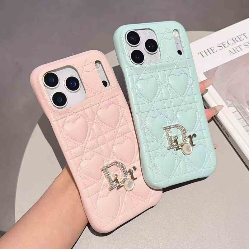 Christian Dior iphone 16 pro gold quilted leather cover camera view