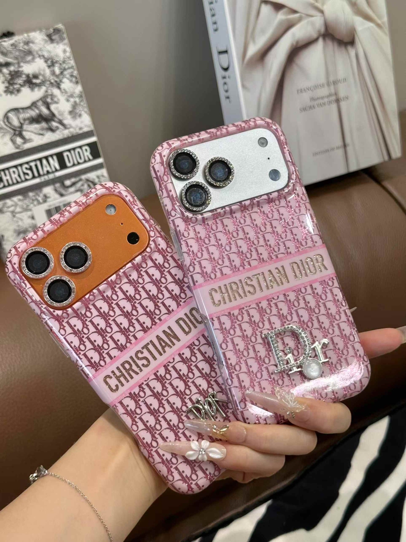 Dior iphone 15 pro shiny pink sparkle cover camera ring macro