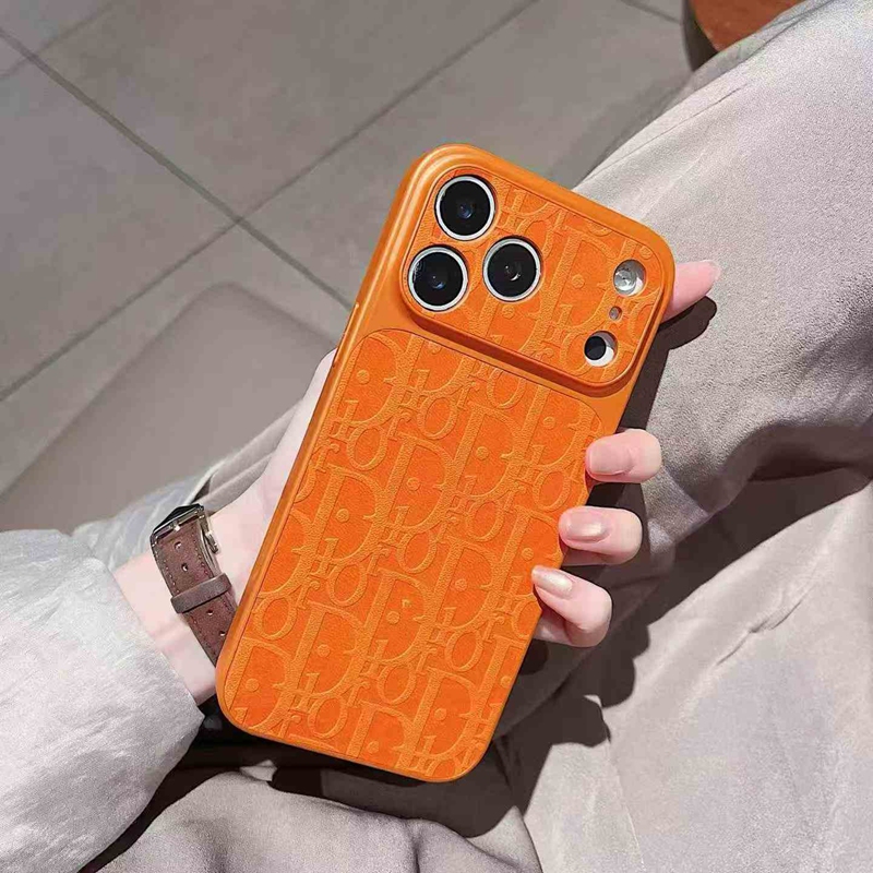 Christian Dior iphone 17 pro max orange monogram case camera cutout detail