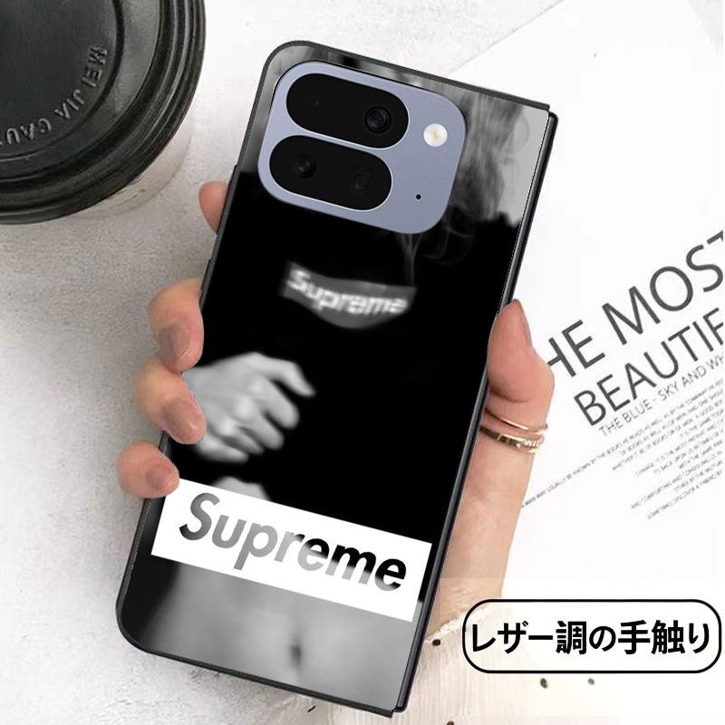 Supreme iphone duo Galaxy Z Fold8 ultra Flip8 leather case detail