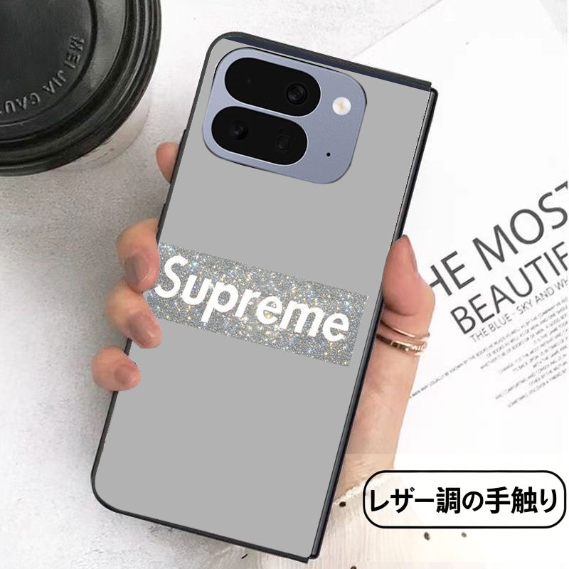 Supreme iphone duo Galaxy Z Fold8 ultra Flip8 quilted leather case detail