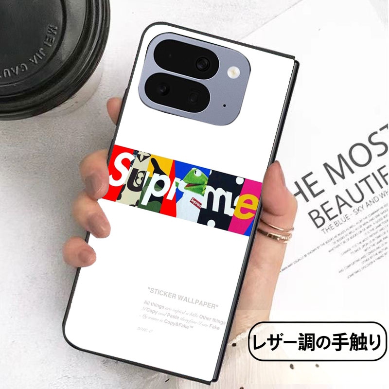 Supreme iphone duo Galaxy Z Fold8 ultra Flip8 canvas-look case detail