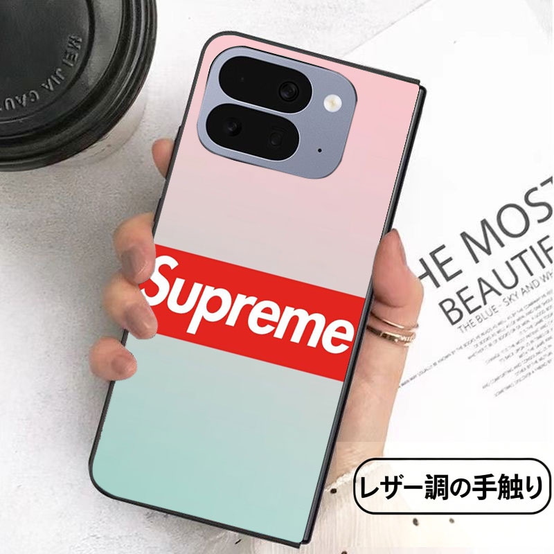 Supreme iphone duo Galaxy Z Fold8 ultra Flip8 leather case detail