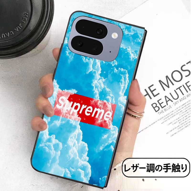 Supreme iphone duo Galaxy Z Fold8 ultra Flip8 leather-touch case detail