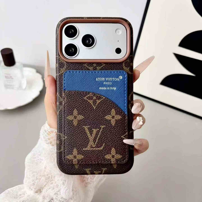 Lv Louis Vuitton card leather iphone 18 pro max case